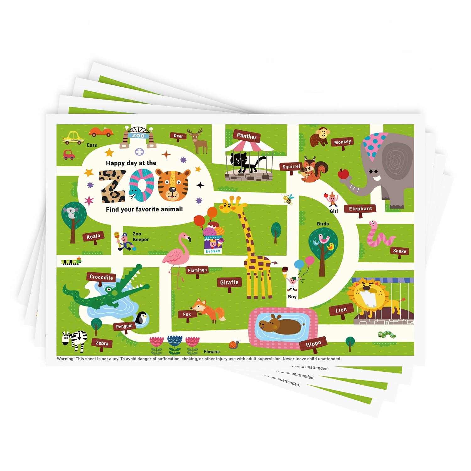 Disposable Stick-on Placemats 40 Pack for Baby & Kids, Toddler Placemats in Reusable Pouch 12" x ... | Amazon (US)