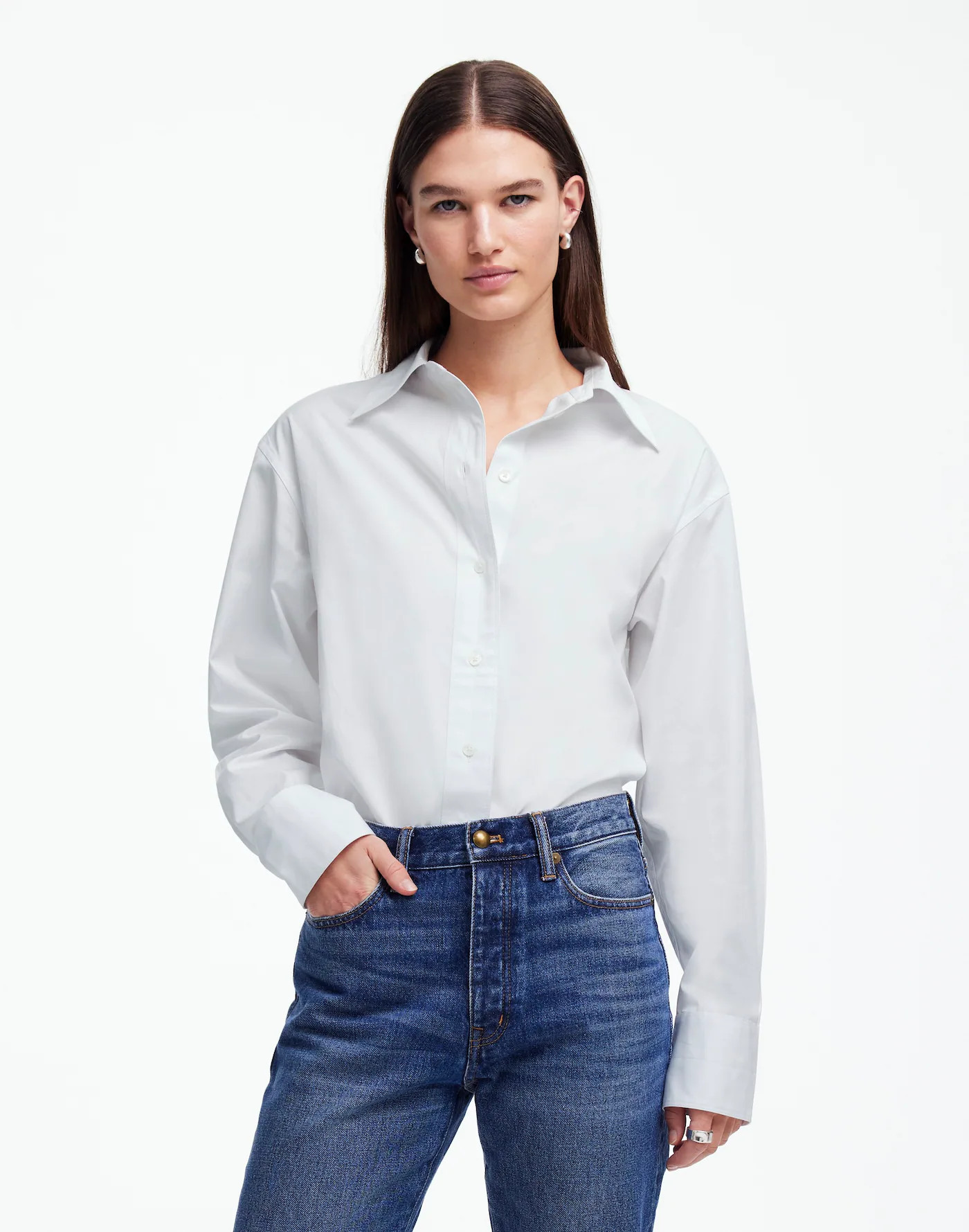 Alexa Chung for Madewell Poplin Button-Up Shirt | Madewell | Madewell