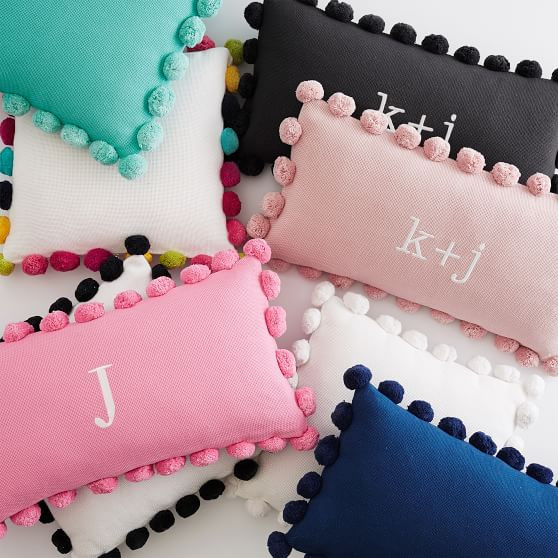 Pom Pom Organic Pillow Cover | Pottery Barn Teen