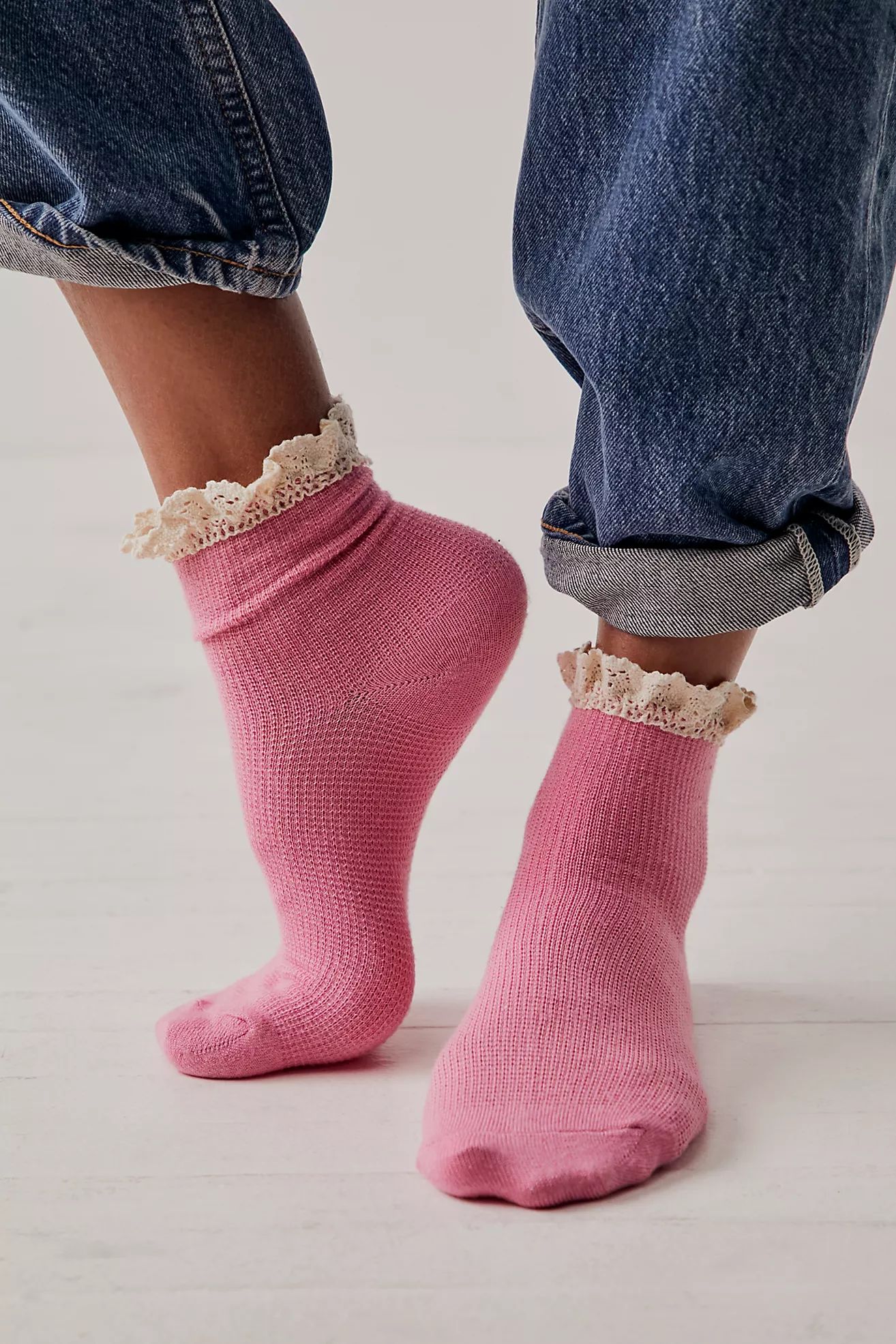 Beloved Waffle Knit Ankle Socks | Free People (Global - UK&FR Excluded)