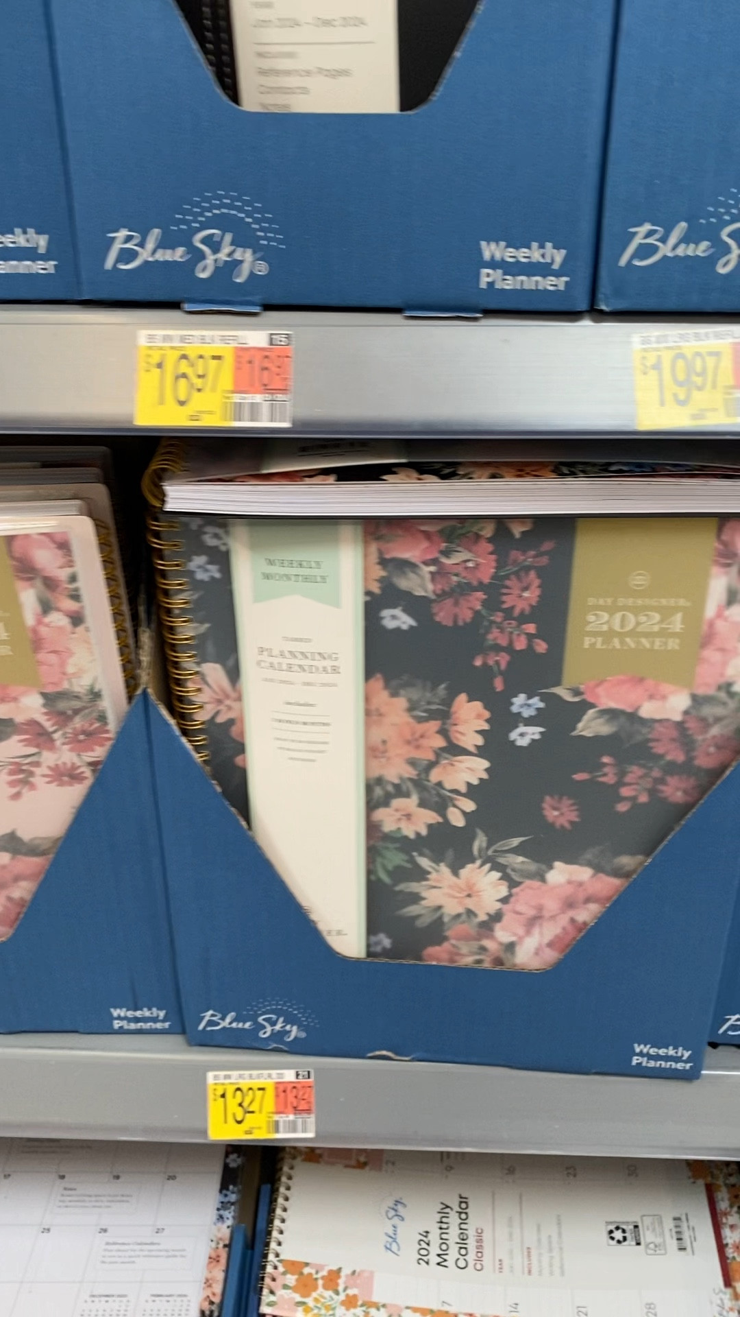 Looking to get organized in the new year? Check out the planners and weekly monthly calendars at Walmart!! Blue sky planners!! 