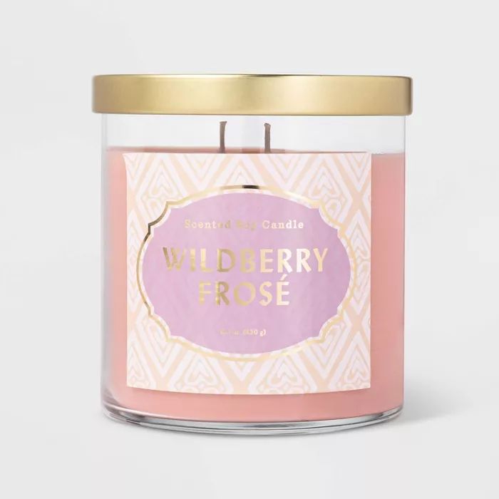 15.1oz Lidded Glass Jar 2-Wick Wildberry Frose Candle - Opalhouse™ | Target