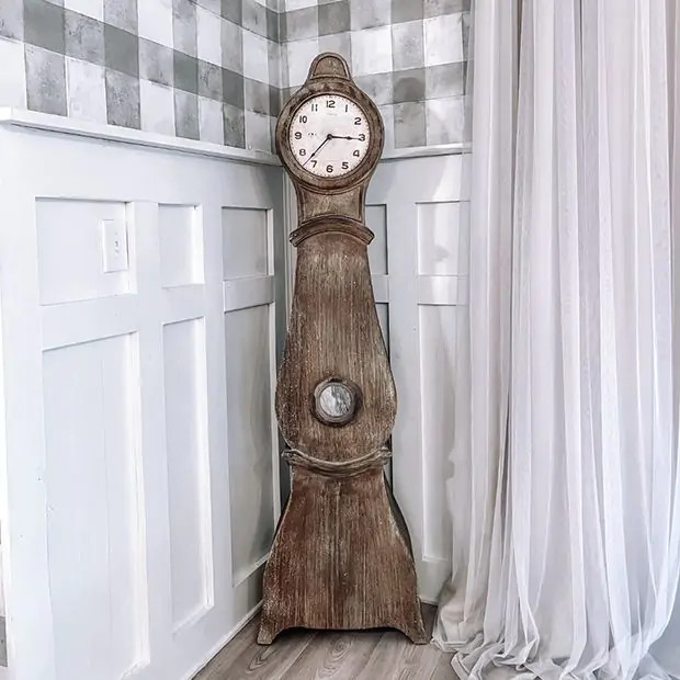 Antique Inspired Pine Mora Clock | SHIPS FREE | Antique Farm House