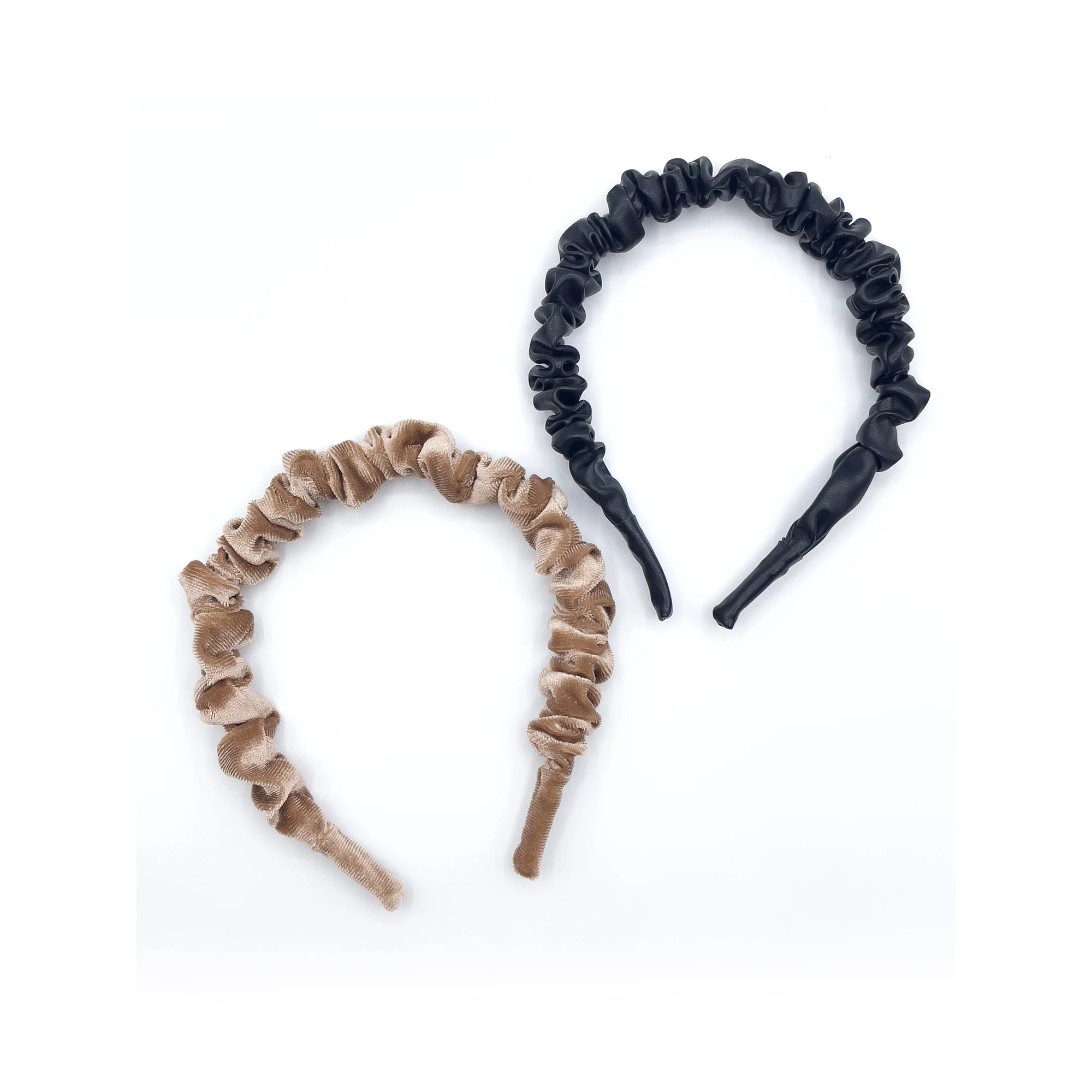 Wonder Nation Toddler Girls Headbands, 2-Pack, Tan and Black | Walmart (US)