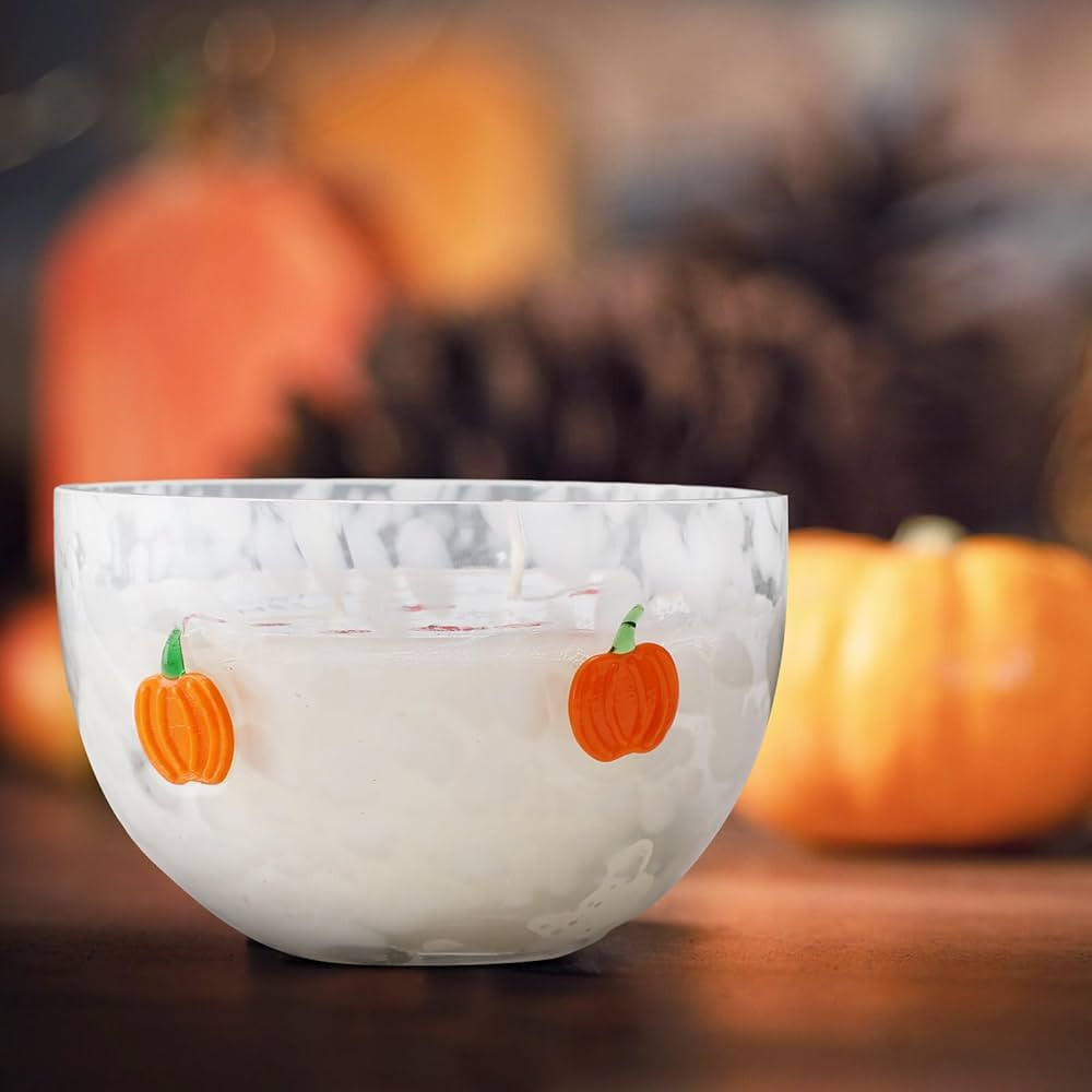 Icon Pumpkin Sweet Vanilla Glass Candle, Harvest Pumpkin Glass Spice Candle Farmhouse Thanksgivin... | Amazon (US)