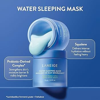 LANEIGE Water Sleeping Mask: Squalane, Probiotic-Derived Complex, Hydrate, Barrier-Boosting, Visi... | Amazon (US)