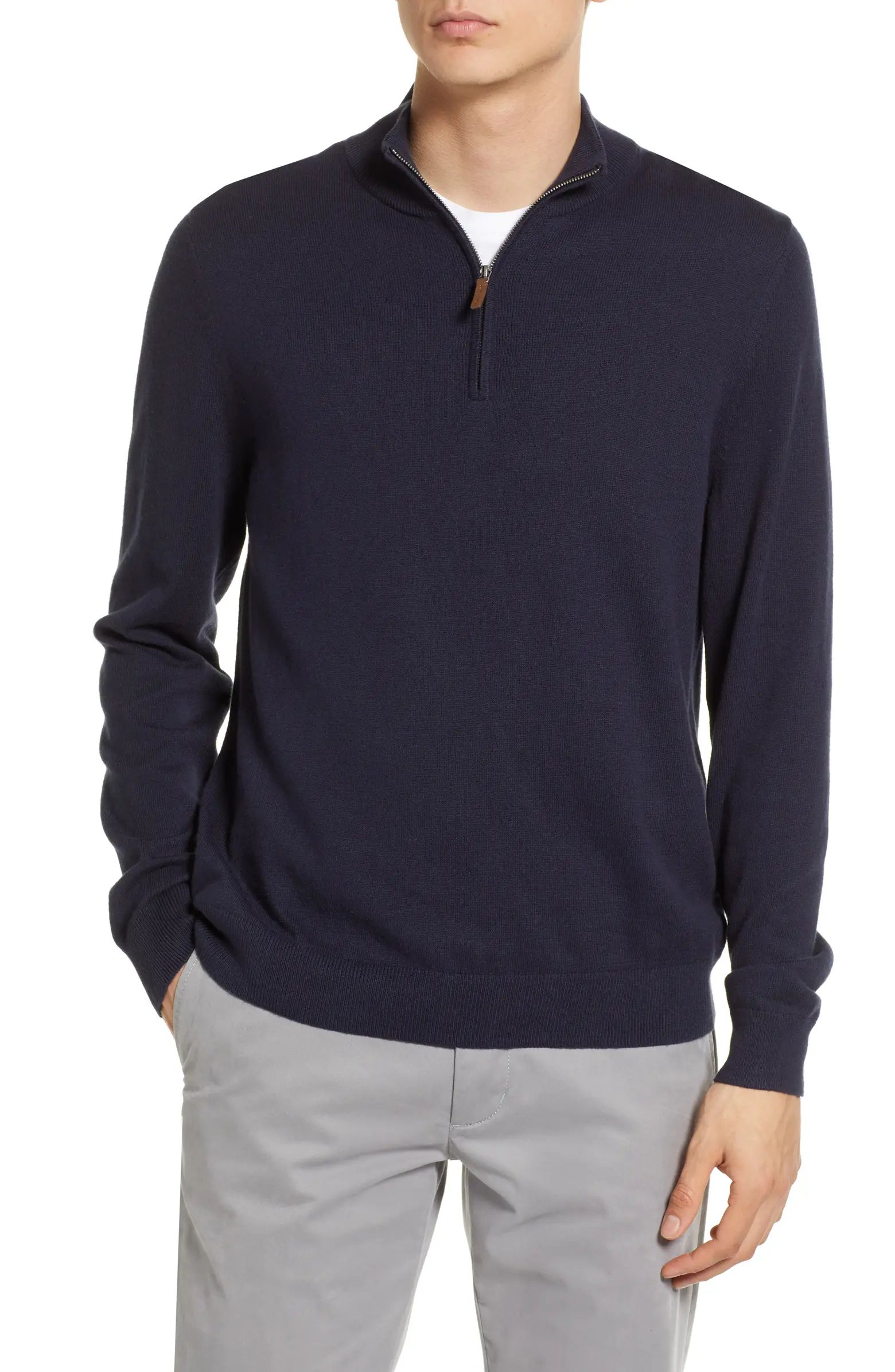 Nordstrom Half Zip Cotton & Cashmere Pullover Sweater | Nordstrom | Nordstrom