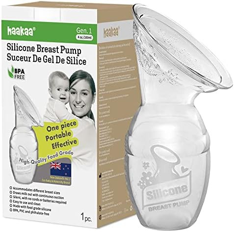 Haakaa Breast Pump with Silicone Nipple Silicone Breastfeeding Pump Manual Breast Pumps Milk Pump... | Amazon (US)