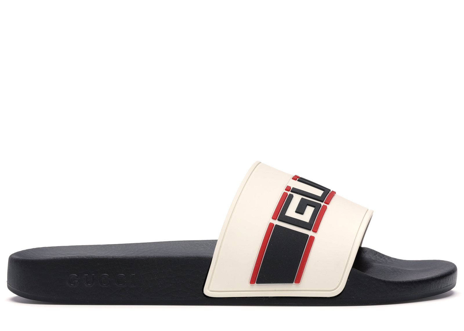 Men's Gucci Stripe Slide Sneakers in White/Black | StockX