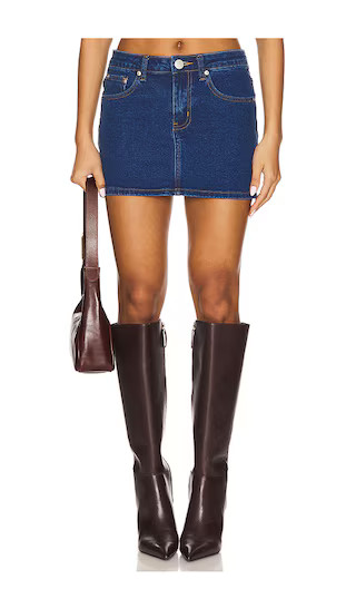 Maeve Denim Skirt in Dark Wash Denim | Revolve Clothing (Global)