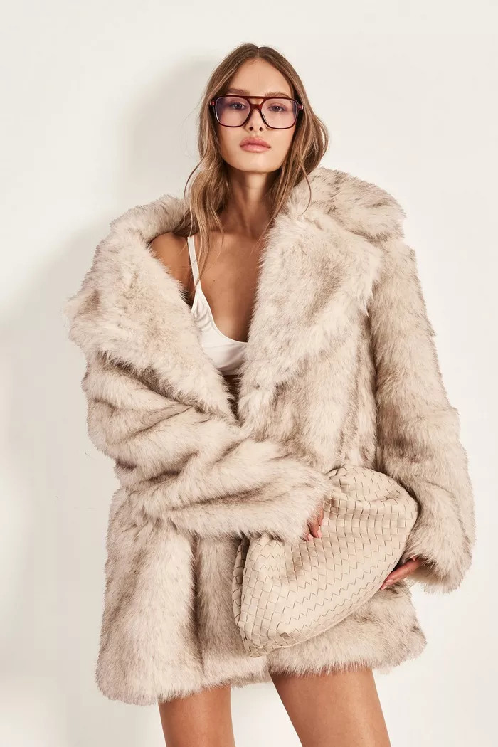 Longline Vintage Look Faux Fur Coat | boohoo (US & Canada)