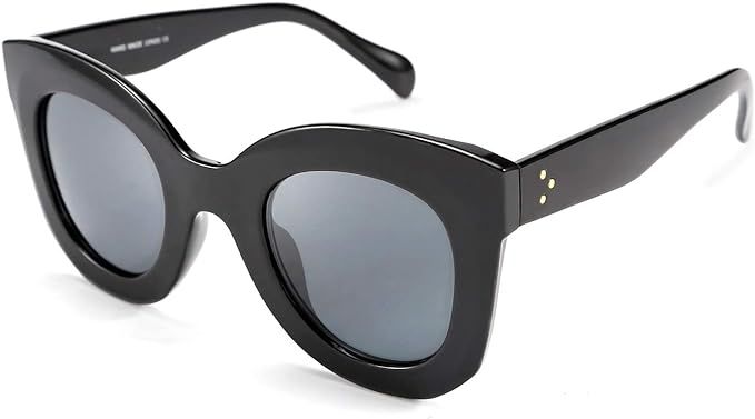 FEISEDY Oversized Square Horn Sunglasses Men Women Retro Thick Bold Frame B2572 | Amazon (US)