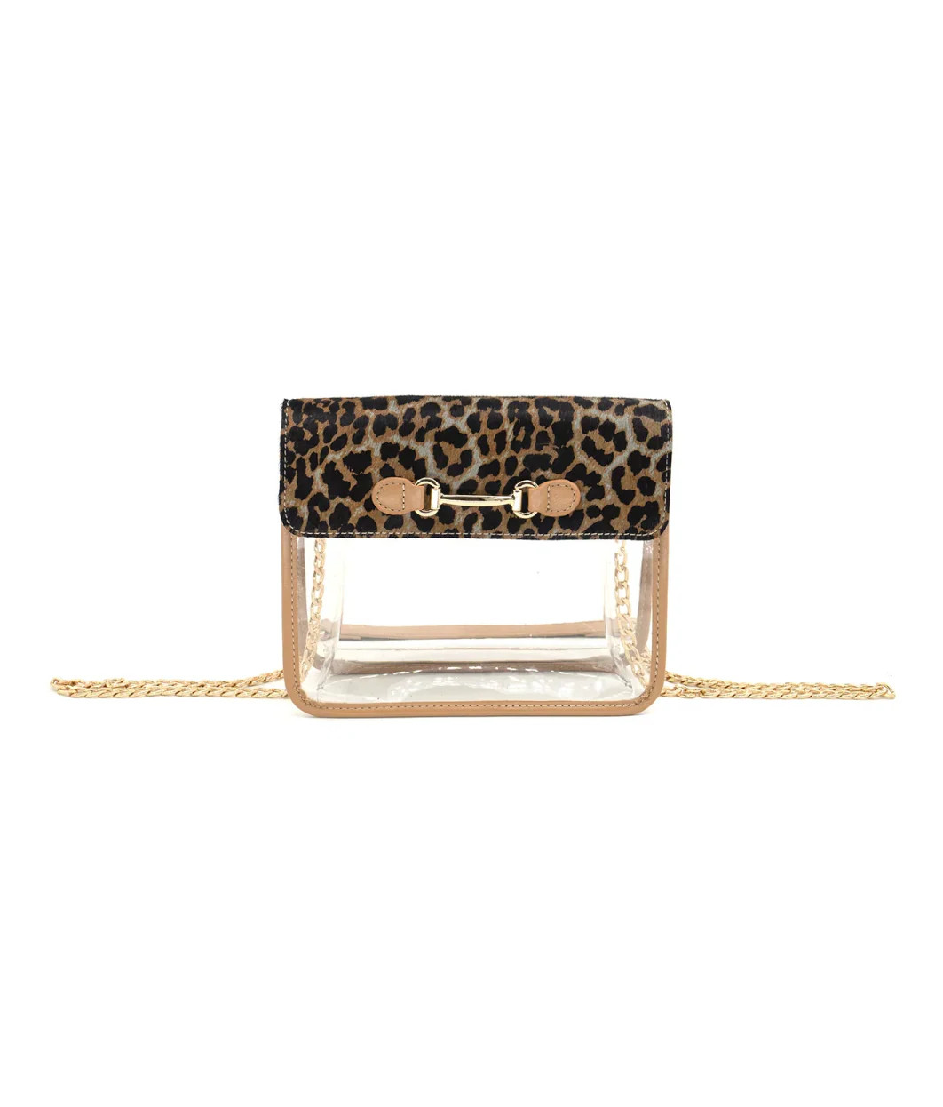 BEST SELLER!! Bag Check Clear Crossbody in Leopard | Glitzy Bella