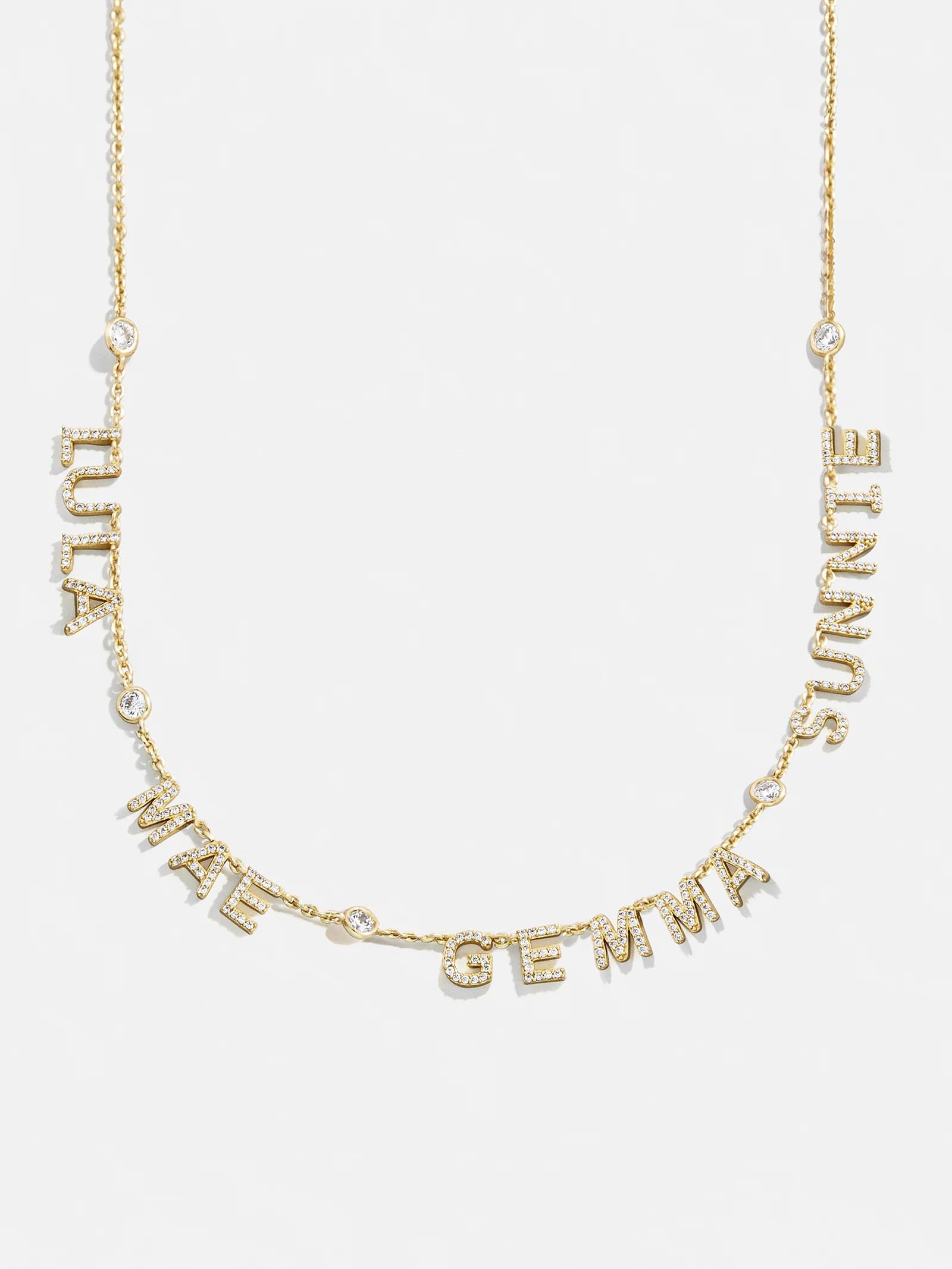 14K Gold Custom Multi Name Necklace - 4 Names | BaubleBar