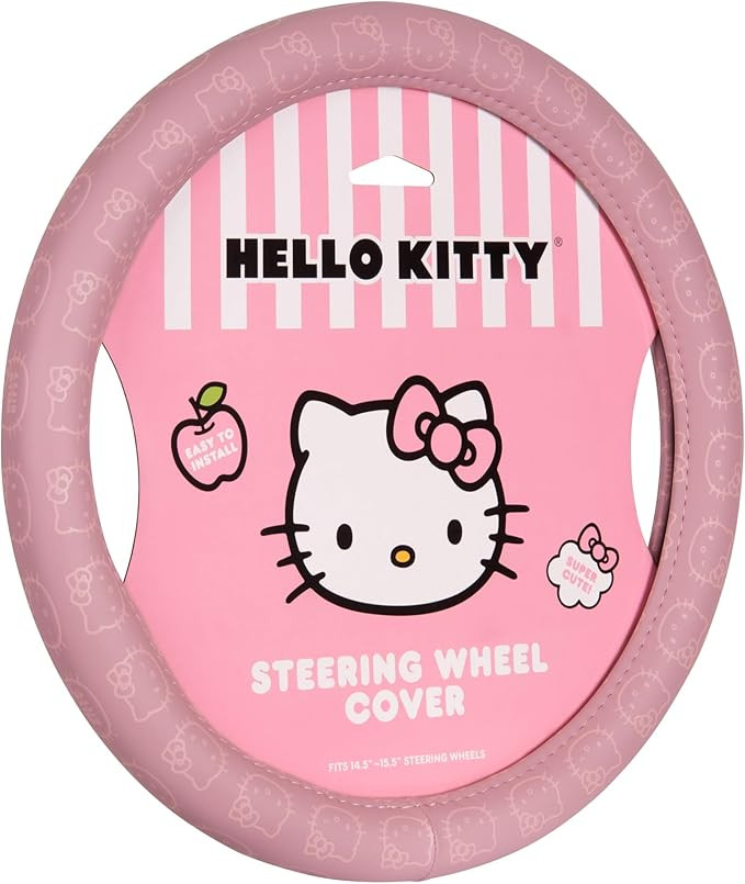 Sanrio Hello Kitty Pink Car Steering Wheel Cover, Universal Fit Cute Car Accessories for Women St... | Amazon (US)