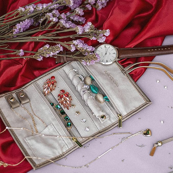 Jewelry Storage Roll for Storing Necklaces, Rings and Earrings,Easy to Carry, Foldable, Necessary... | Amazon (US)