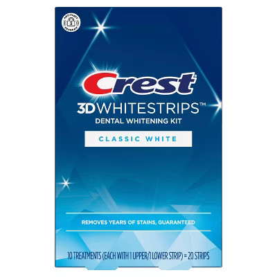 Crest 3DWhitestrips Classic White At-home Teeth Whitening Kit - 10 Treatments | Target