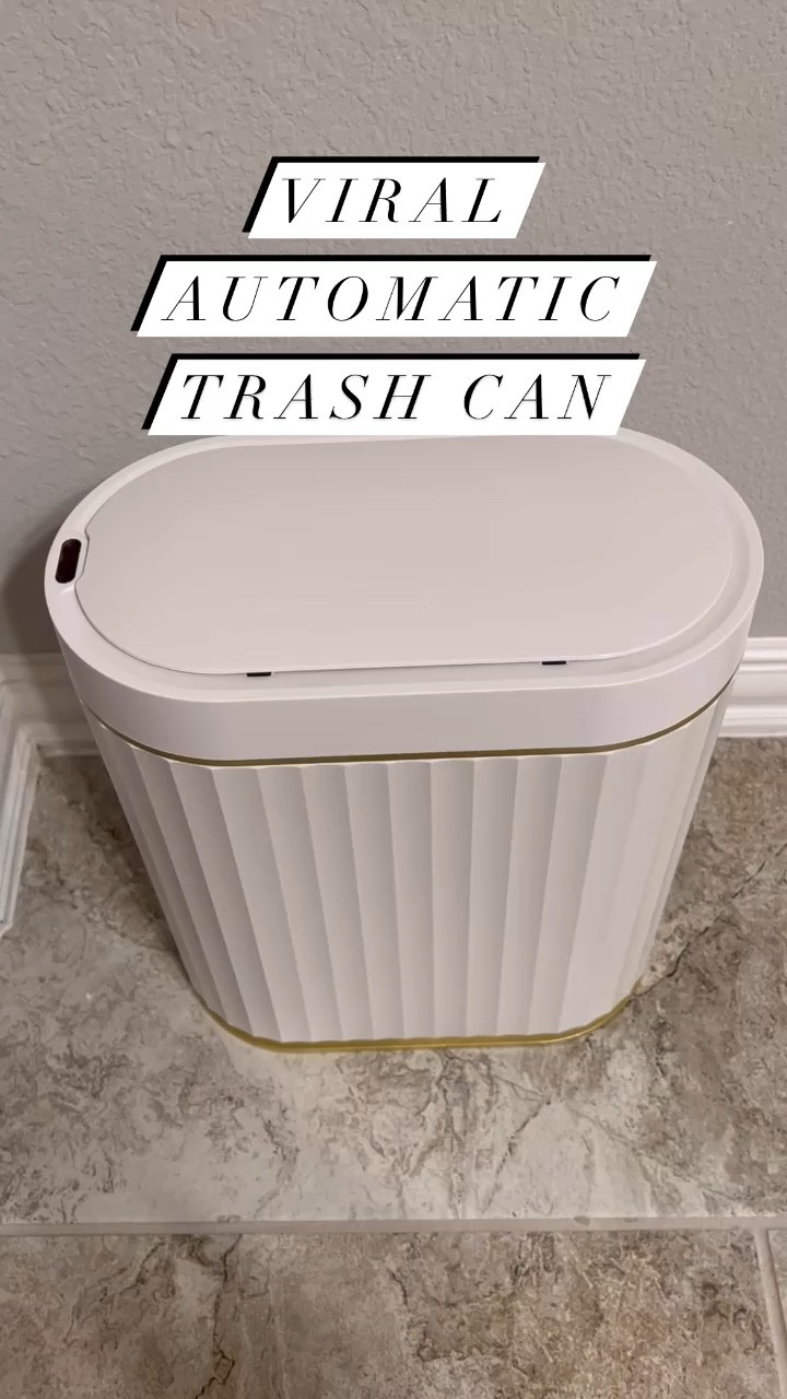 This 2 liter battery operated automatic trash can is not only beautiful, it is water proof 💦. Great for small spaces and perfect for modern, transitional natural decor. 

#LTKfindsunder50 #LTKhome