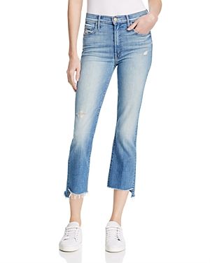 Mother Insider Step Crop Fray Jeans in Shake Well | Bloomingdale's (US)