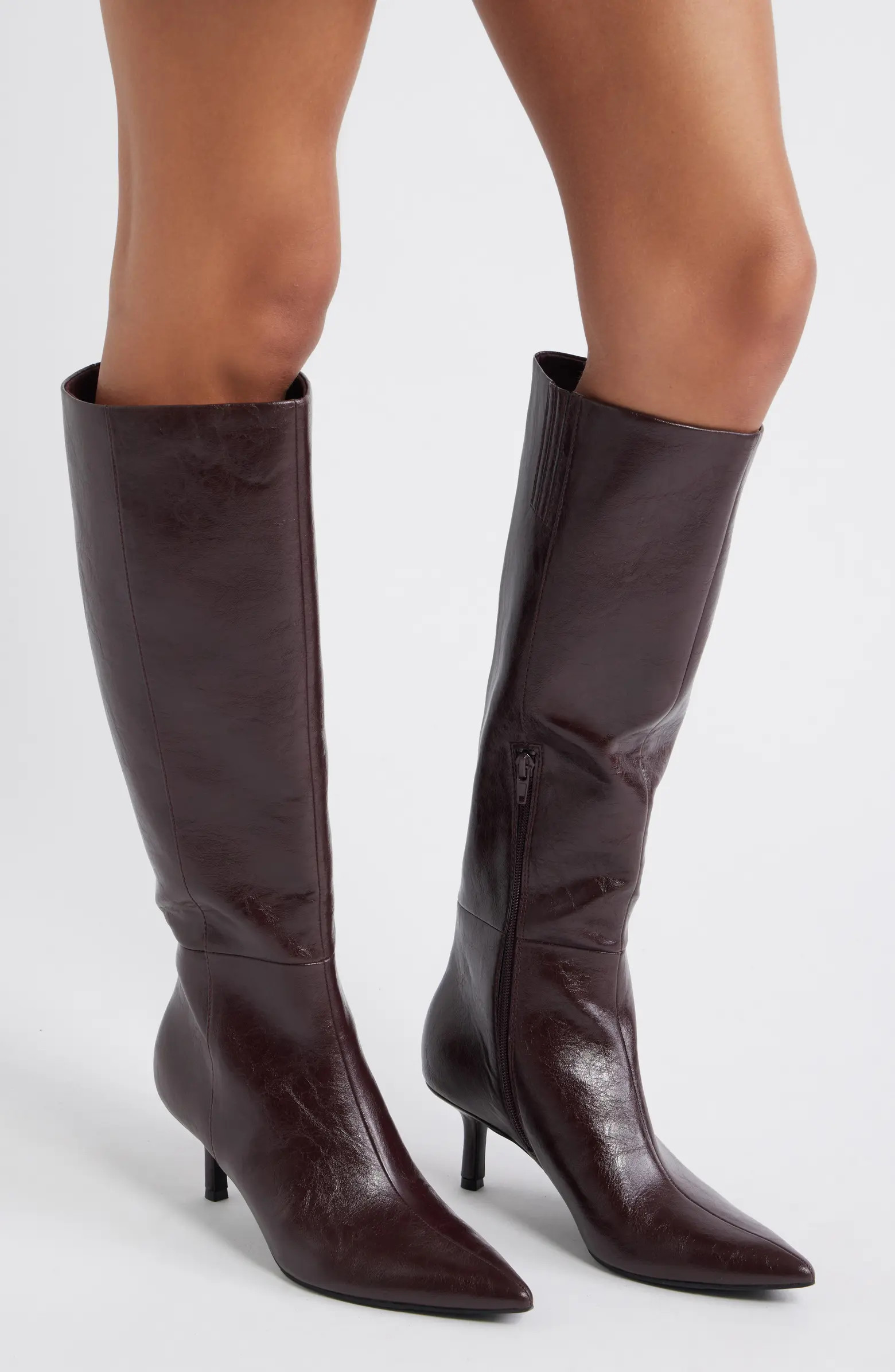 Elara Pointed Toe Knee High Boot (Women) | Nordstrom