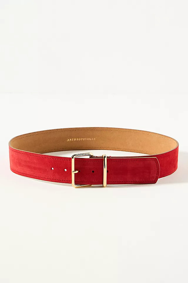 Square-Buckle Suede Belt | Anthropologie (US)