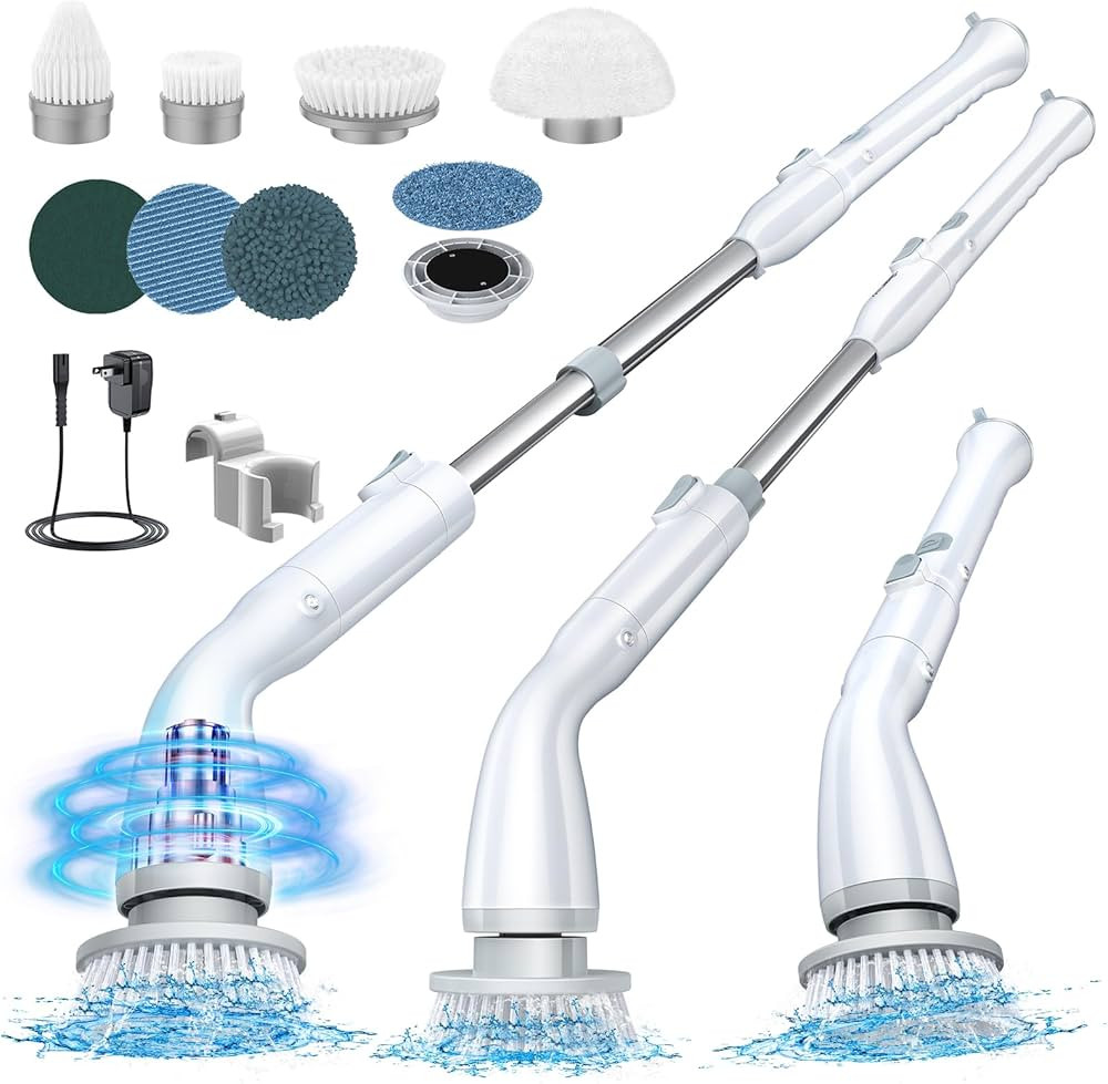 LABIGO Electric Spin Scrubber LA1 Pro, Cordless Spin Scrubber with 4 Replaceable Brush Heads and ... | Amazon (US)
