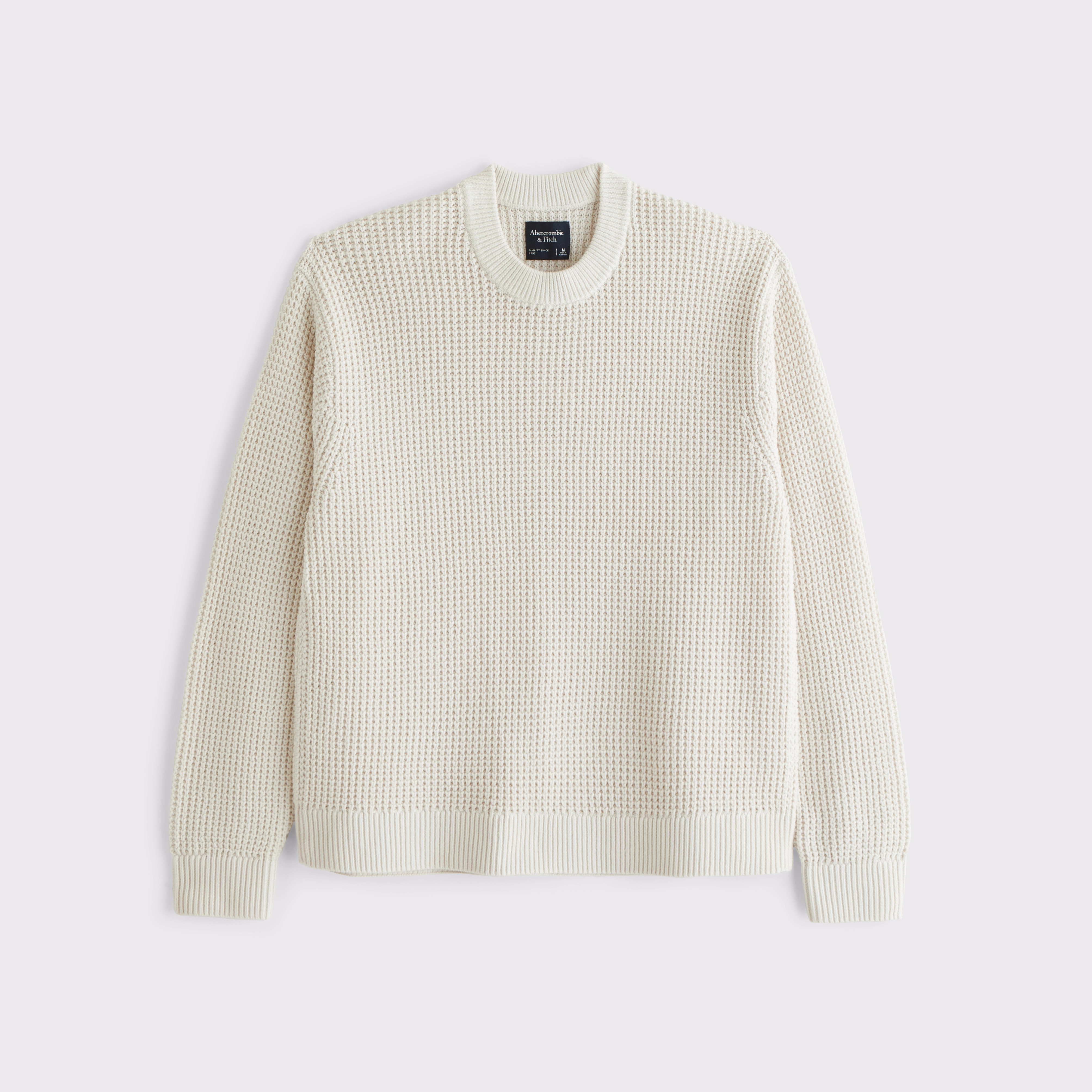 Oversized Waffle Crew Sweater | Abercrombie & Fitch (US)