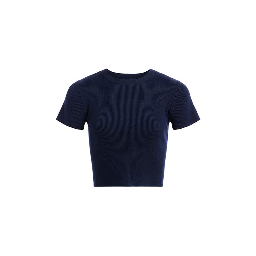 Ribbed Sweater Baby Tee | nuuds