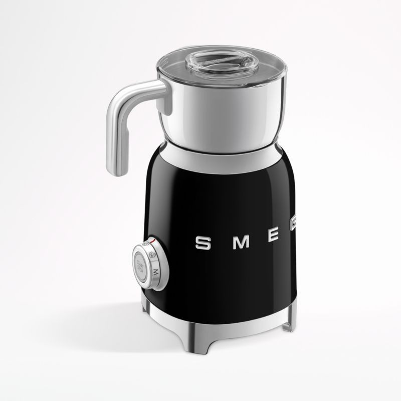SMEG Black Retro Milk Frother + Reviews | Crate & Barrel | Crate & Barrel