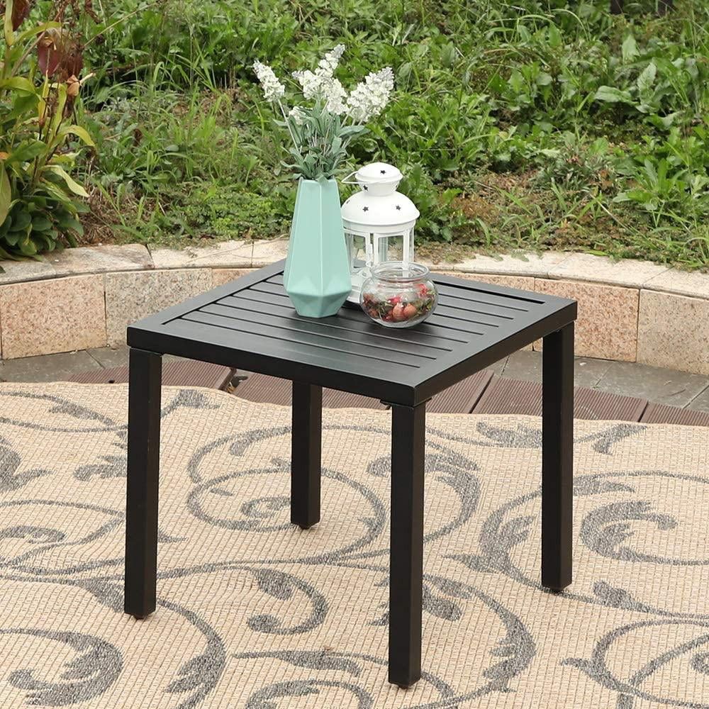Sophia & William Patio Square E-coated Black Metal Side Table | Walmart (US)