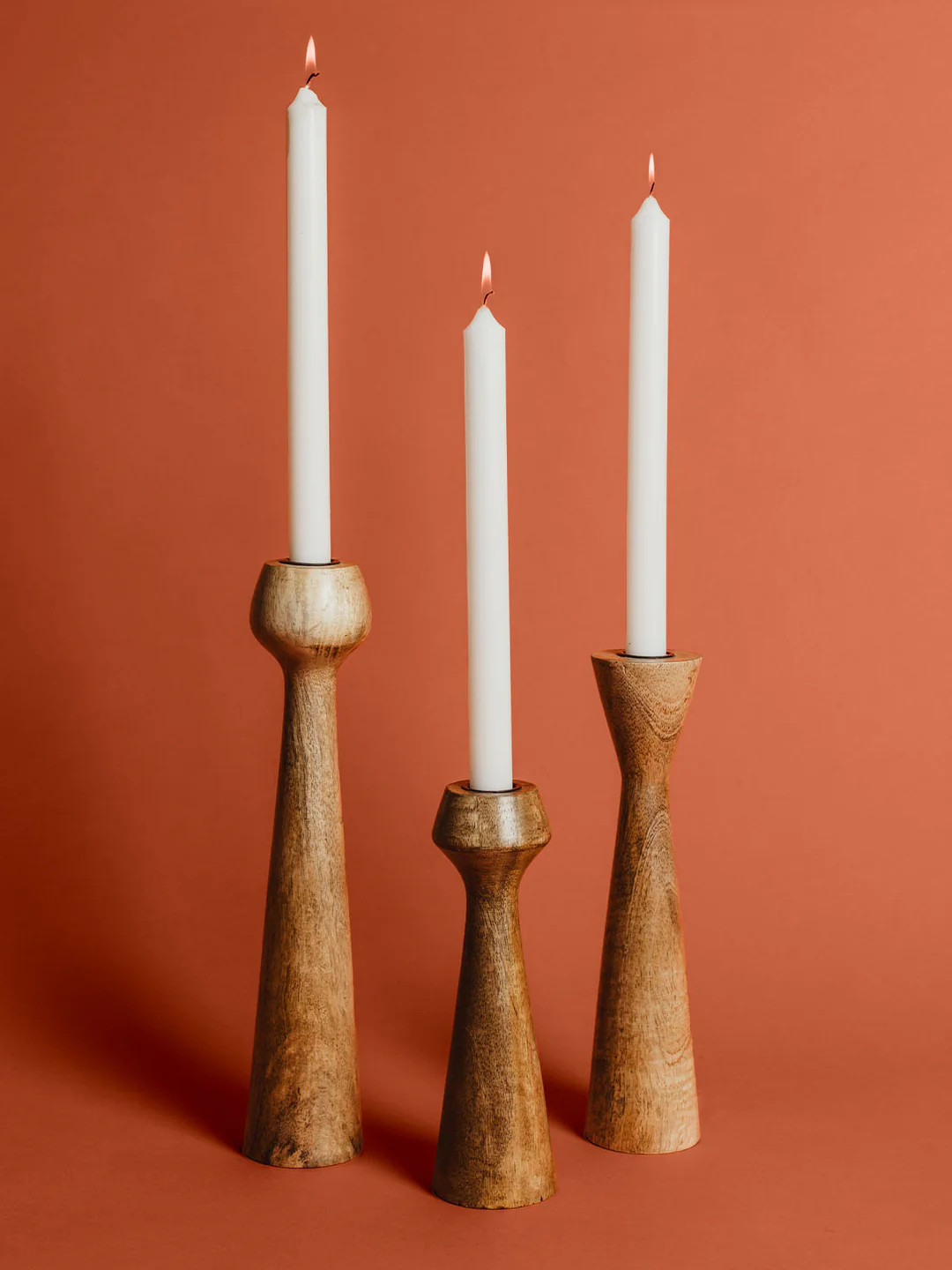 Katiera Wooden Candle Holder Set | Joffa Marketplace