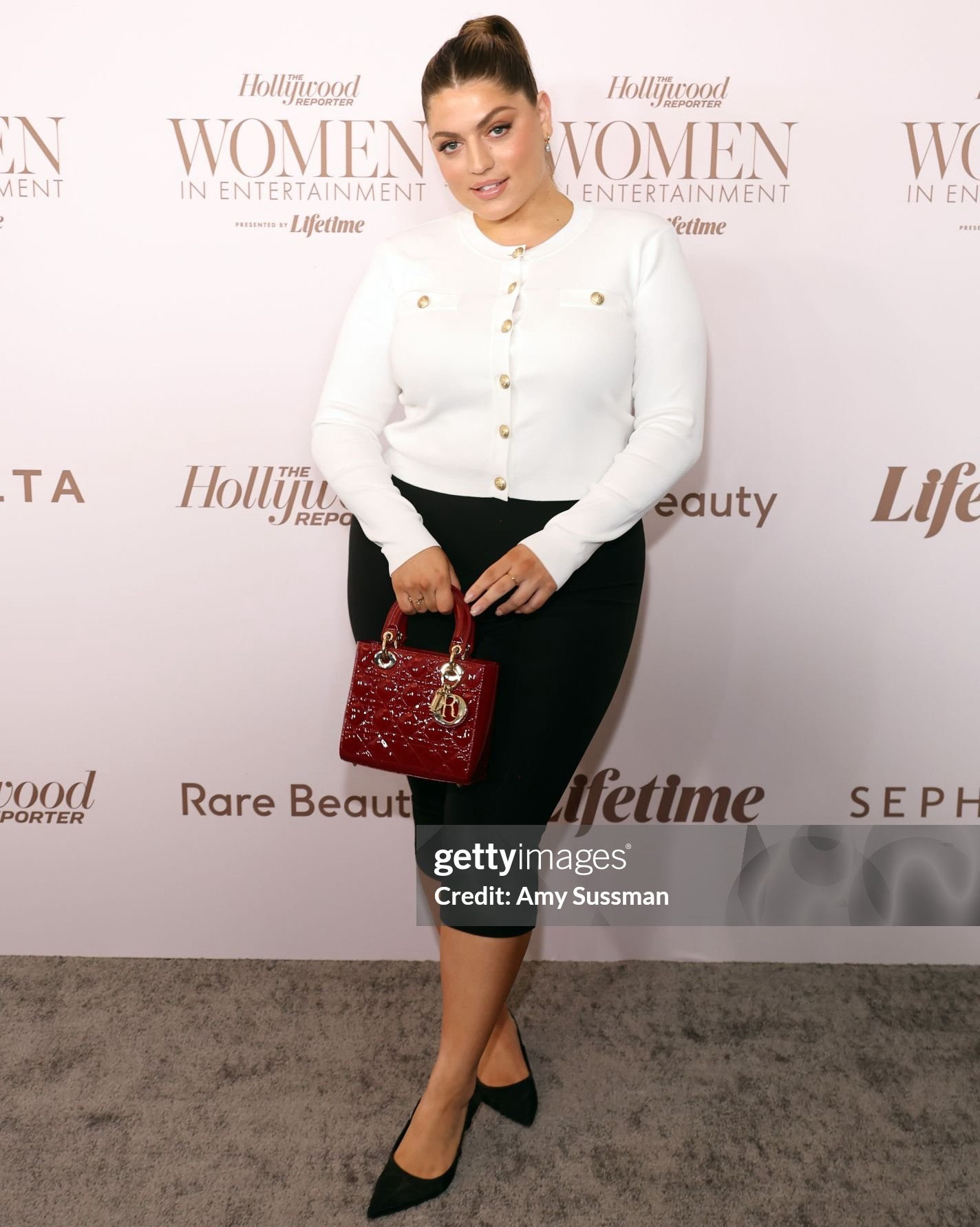 Hi besties!! Had such a pinch me moment attending the Hollywood Reporter event with Rare Beauty and Sephora! 🤩 Feeling very much like a boss girl in my L’AGENCE Cardigan (in XL), my go to L’academie Capris (in XL), and my stunning red Lady Dior Bag.😍 And of courseeeee, I’m wearing my fav black Aldo mesh pumps 👠 🖤 These are so comfortable since they are a mini heel, and pair with so many things in my closet! Hope you love this look & can recreate it yourself! xoxo- Ella 

#LTKShoeCrush #LTKItBag #LTKPlusSize