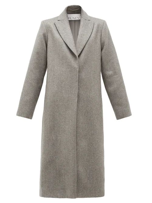 Raey - Single-breasted Cashmere-blend Coat - Womens - Grey | Matches (US)