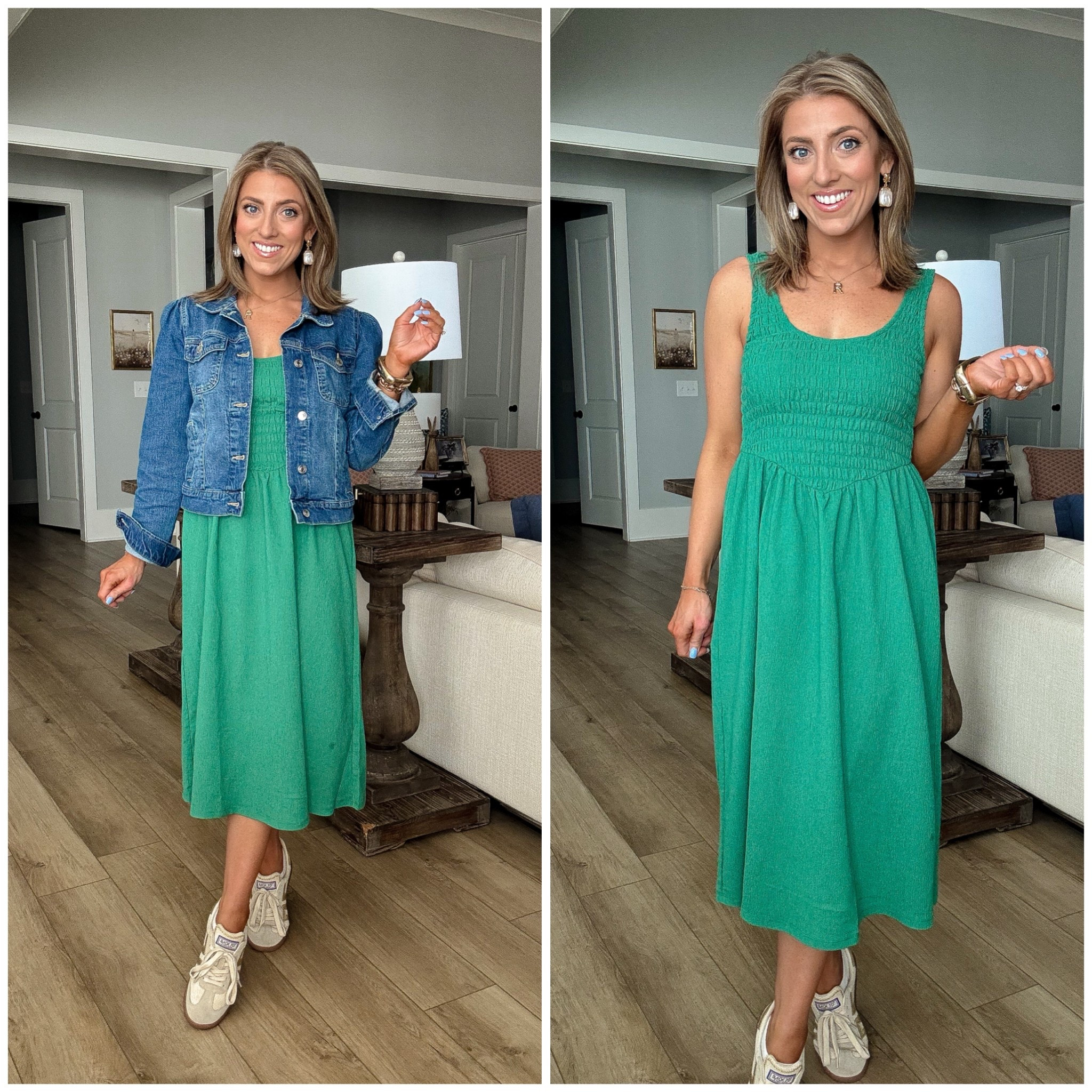 Today’s OOTD is proof you don’t have to spend a lot to get a cute outfit 😍 This Old Navy smocked waist dress is 50% off plus an extra 20% off, which makes it only $17 and the fit is SO good.

I love the stretchy smocked top, the flowy skirt, and the length is perfect for everyday mom life, errands, school drop-off, or casual spring days. I threw on my denim jacket and sneakers to keep it comfy, but you could easily dress this up with sandals too.

Old Navy has had so many good sales lately and this is one of those finds that looks way more expensive than it is.


#oldnavystyle #oldnavyfinds #affordablefashion #ootd
#springoutfit #momstyle #budgetfashion #lookforless
#dressoutfit #casualstyle #everydayoutfit
#fashionover30 #fashionover40 #salefind
#styleonabudget #springdress #ltkstyle
#oldnavyhaul #outfitideas #momoutfits


#LTKmomlife #LTKPetite #LTKootd