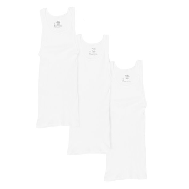 Hanes Men's White Tank Undershirts, 3 Pack | Walmart (US)