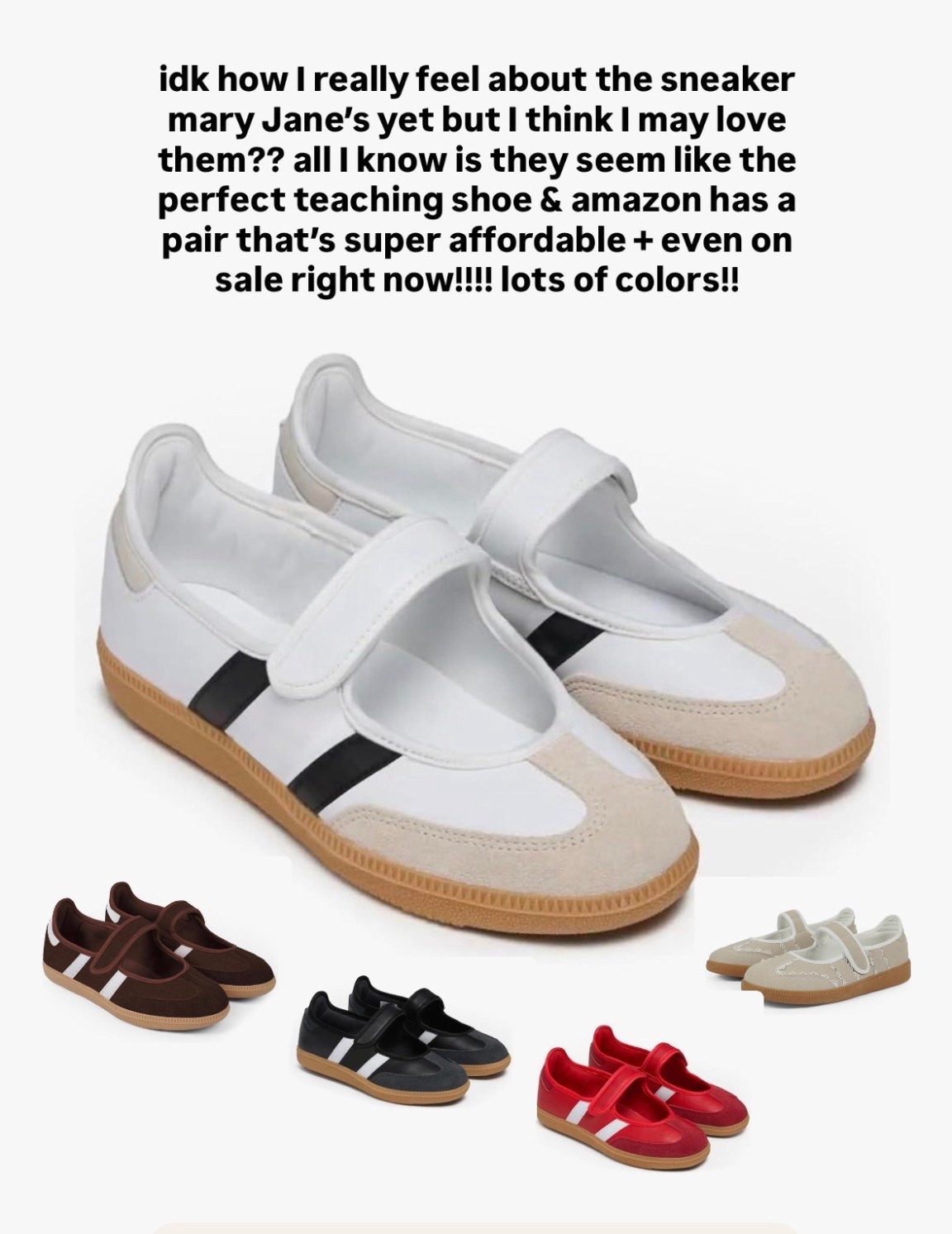 I think these may be the perfect teaching shoe! Amazon has a version of the sneaker mary Jane’s that are so affordable!

| teacher shoes | teacher fashion | amazon fashion | womens shoes 

#LTKWorkwear