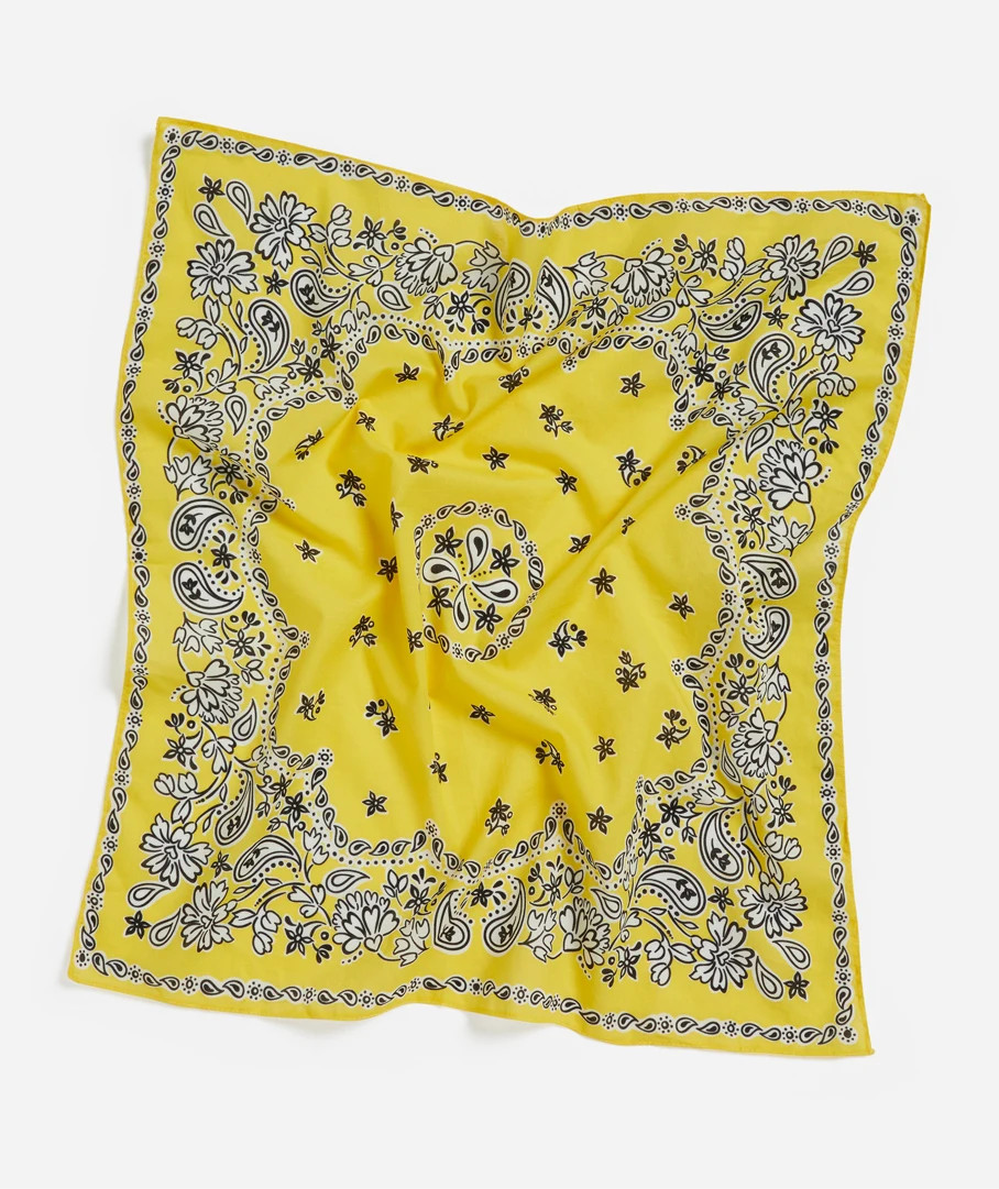 BANDANA COTTON SCARF - YELLOW PAISLEY | Sportsgirl