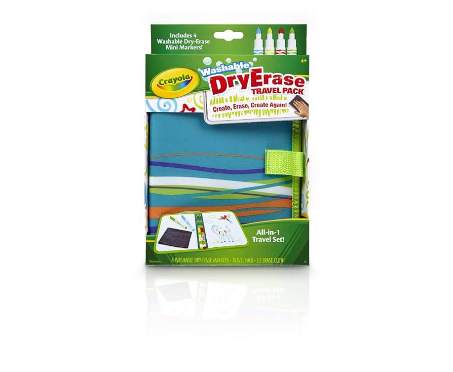 Crayola Washable Dry Erase Travel Pack, Whiteboard for Kids, Ages 4, 5, 6, 7 | Amazon (US)