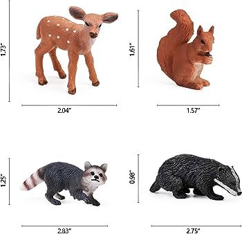 16PCS Forest Animals Baby Figures, Woodland Creatures Figurines, Miniature Toys Cake Toppers Cupc... | Amazon (US)