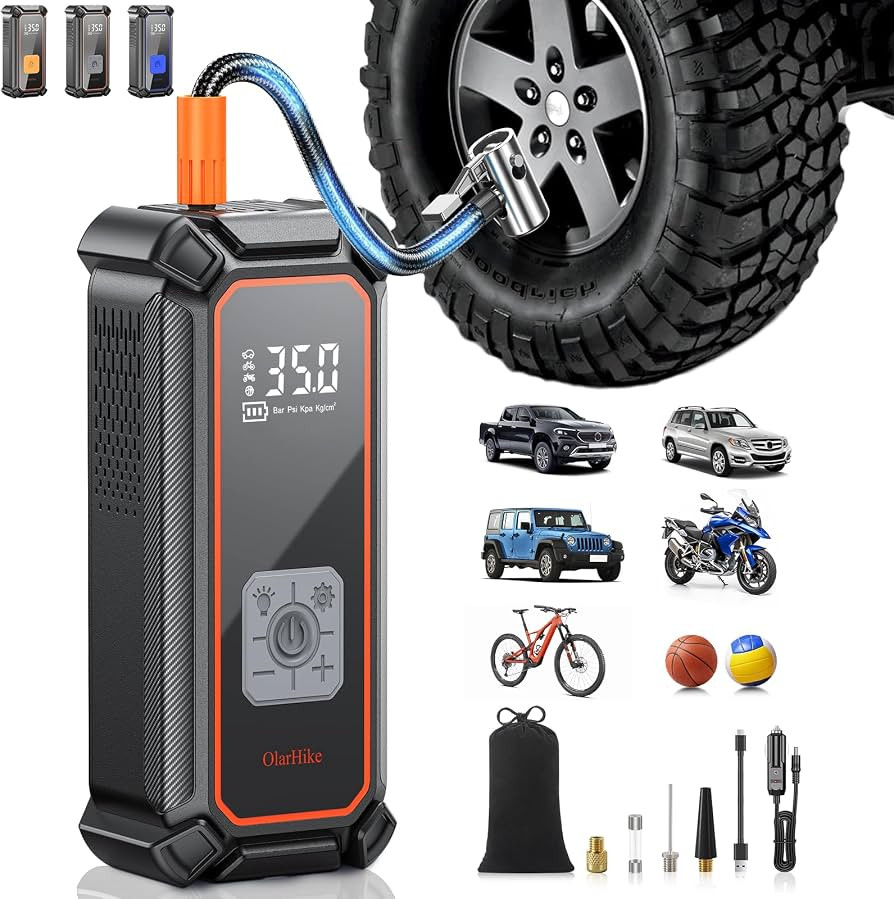 OlarHike Cordless Tire Inflator Portable Air Compressor-Dual Mode Inflation,12V Auto Air Pump for... | Amazon (US)