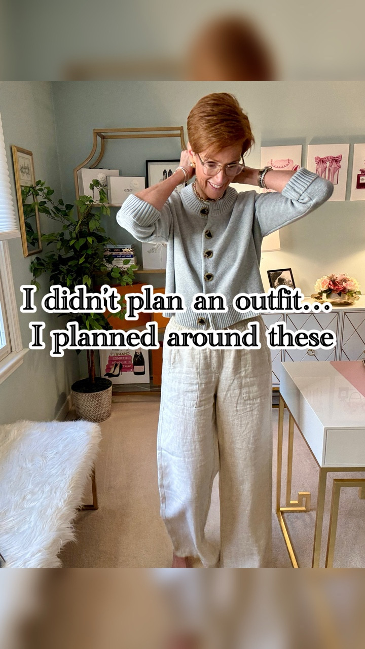outfit of the day…�is really just another excuse to wear my favorite linen pants again.
And honestly? I’m not even trying to hide it.

Want the links? Like, Follow & Comment SHOP and I’ll send links right to your DM.

When something fits well, feels comfortable, and works in real life… you wear it on repeat.

This is one of those outfits that comes together without overthinking:�a simple tee�a lightweight layer�easy linen pants�and a soft, feminine shoe to finish it off

It’s relaxed, it’s put together, and it’s exactly how I want to feel getting dressed right now.

If you’re over 40 and trying to build a wardrobe that actually gets worn, this is your reminder:�repeat the pieces you love.

Save this for the days you want to look pulled together without starting from scratch.
And tell me — what’s the one piece in your closet you keep reaching for over and over again?

#over40style #linenpants #effortlessstyle #womenover40 #classiccasual

#LTKOver40 #LTKootd #LTKTall