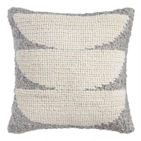 Gray Sol Indoor Outdoor Throw Pillow | World Market