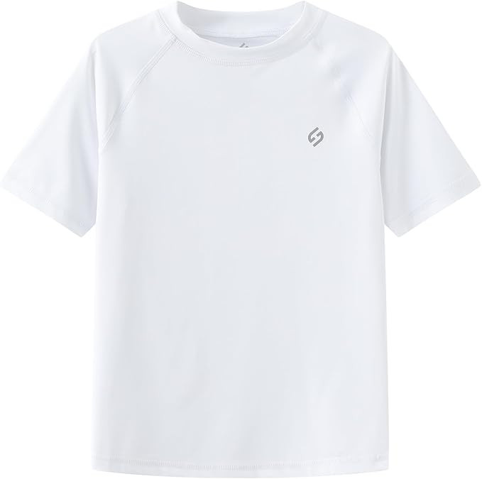 Boys UPF 50+ Rash Guard Swim Shirts Short Long Sleeve Quick Dry UV Protection Sun Shirt | Amazon (US)