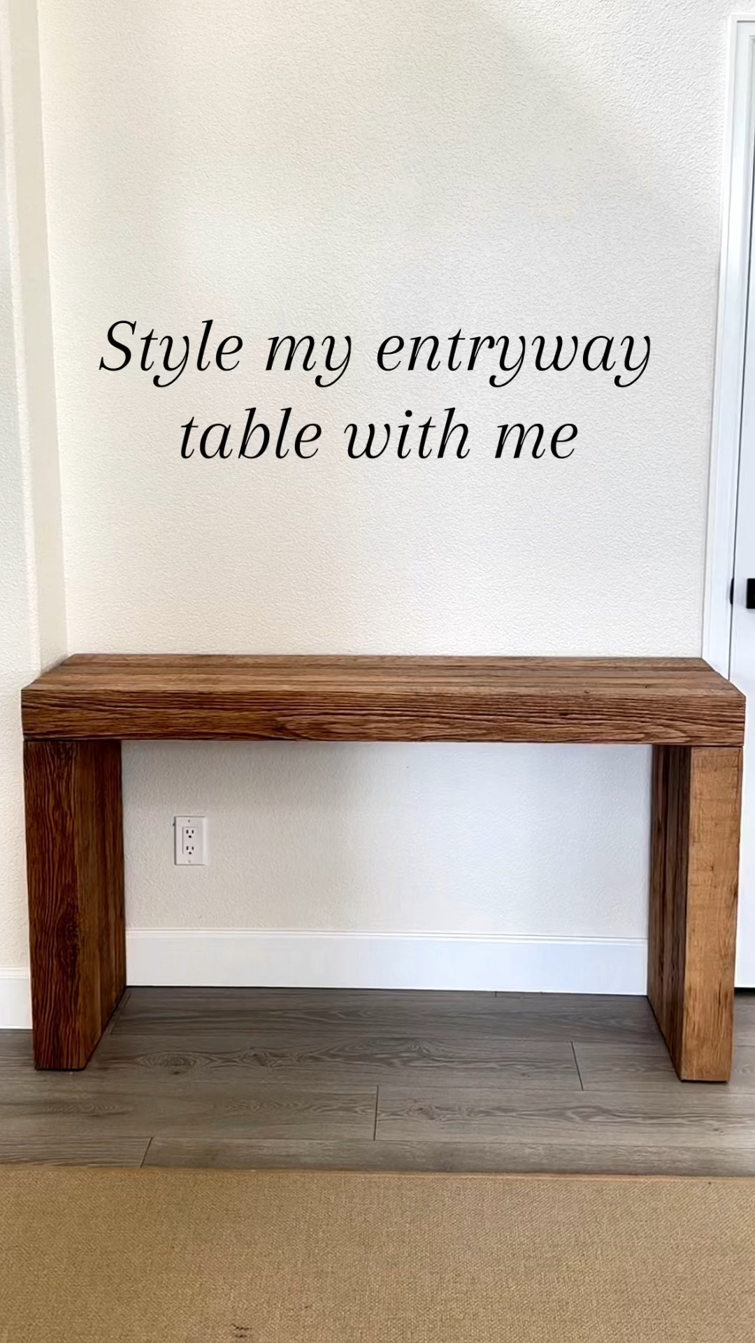 I love the dimension that the perfect decor pieces layered in, in the most aesthetic way can bring to a space. Here I chose varying heights, styles, textures, and colors to bring this rustic modern entryway table to life. A black abstract painting against a simple wooden bowl, a glass mid mod lamp next to an organic feeling piece of concrete art, all add the visual interest to this space. When choosing home decor pieces, always go for what speaks to you. Don’t worry if the styles don’t match. It’s the varying textures, styles, and colors that make it interesting and make it YOU! 

#LTKhome