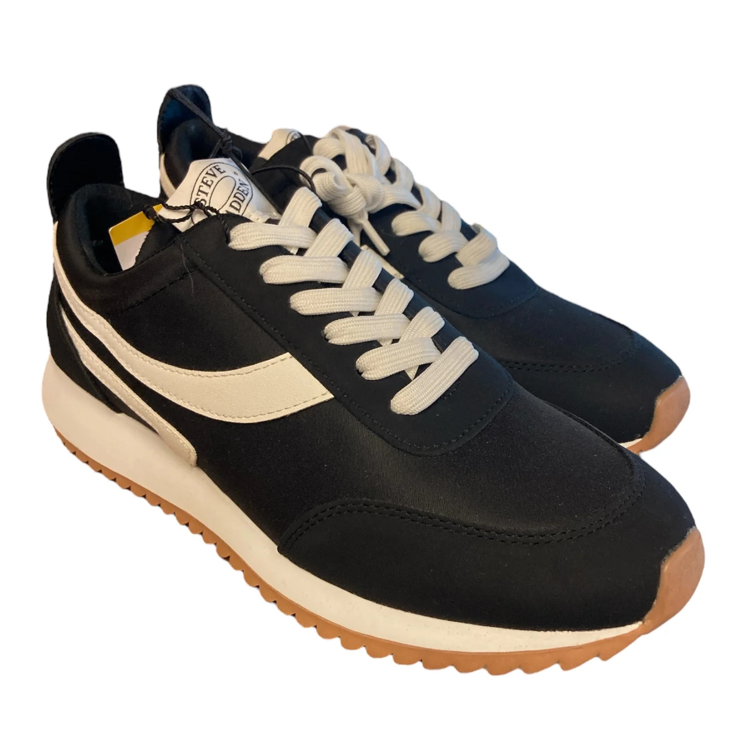 Steve Madden Women's Denney Lace Up Flatform Wedge Sneaker (Black Multi, 7) | Walmart (US)