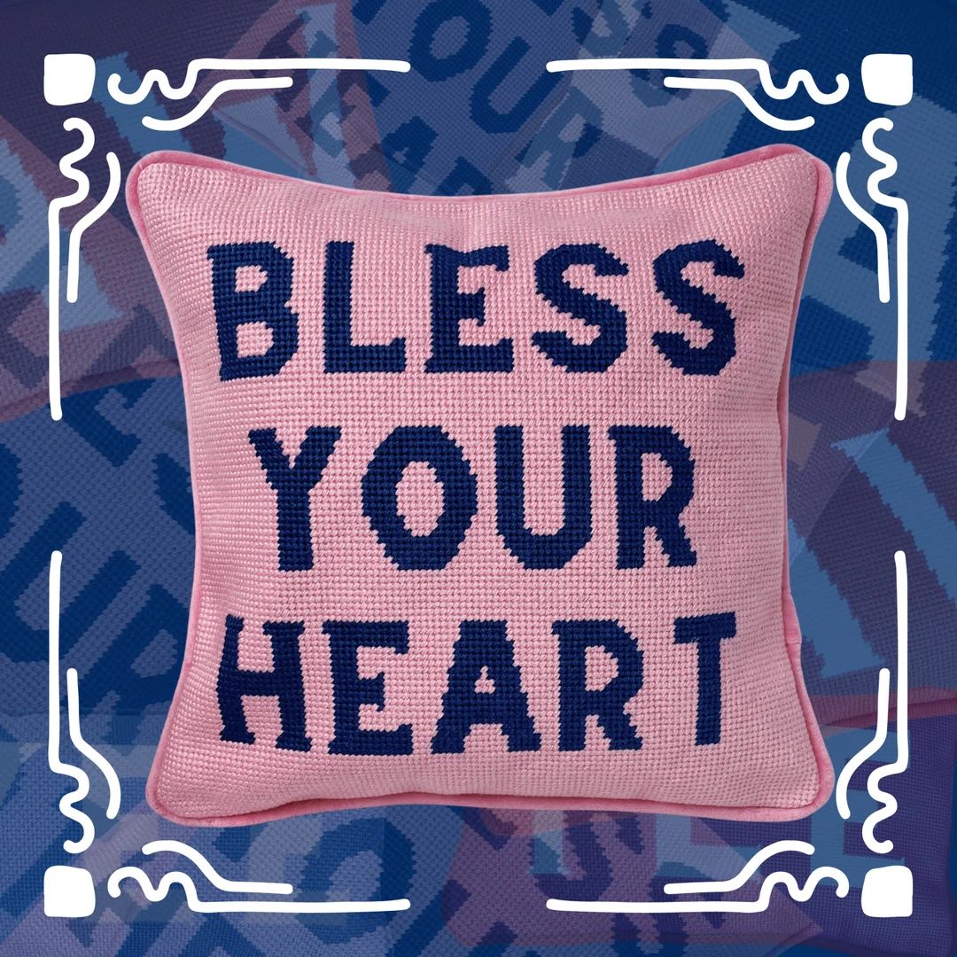 Bless Your Heart Needlepoint Pillow - Etsy | Etsy (US)