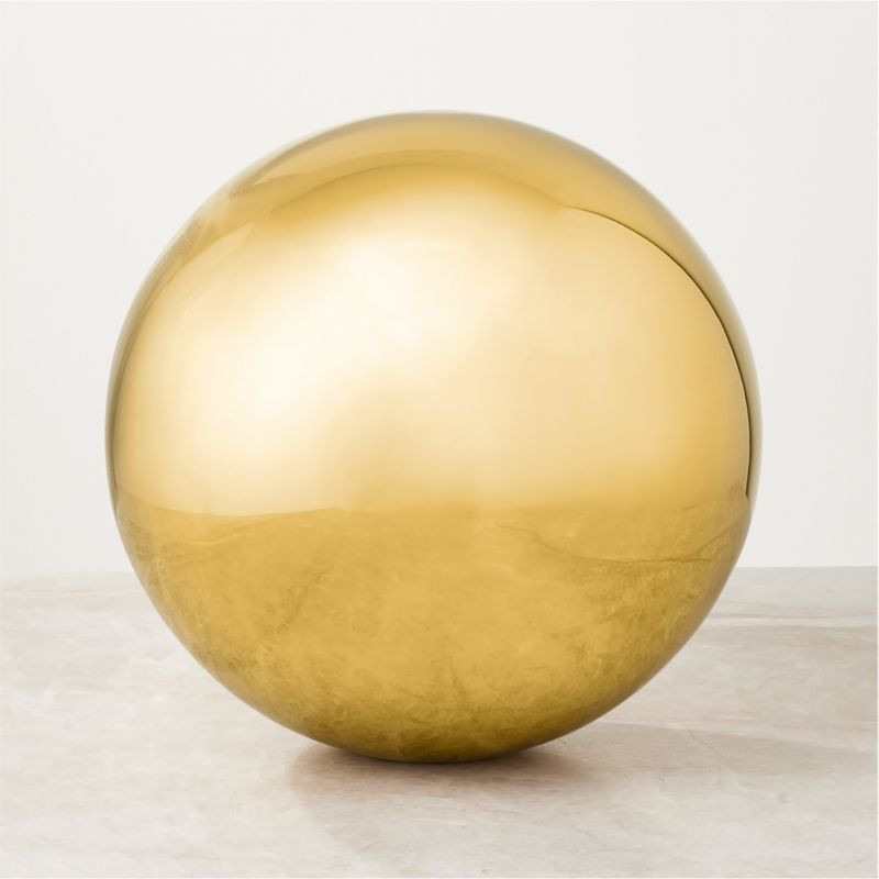 Nix Champagne Gold Decorative Orb 12" + Reviews | CB2 | CB2