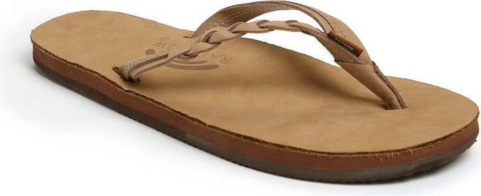 Rainbow 'Flirty' Braided Leather Flip Flop | Nordstrom