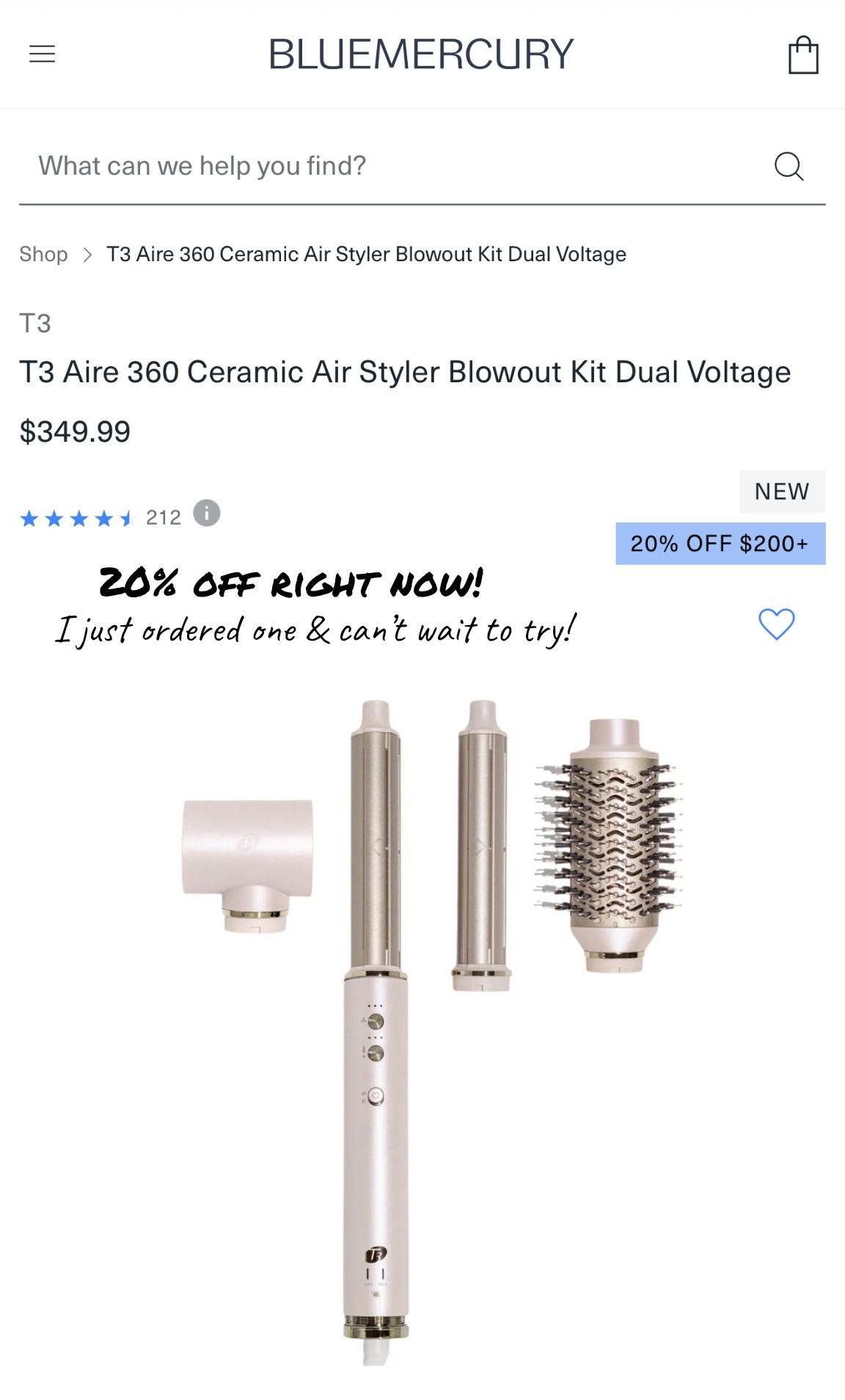 I’ve been eying this T3 airstyler and just happened to see Blue Mercury doing 20% off $200 + free shipping right now 🙌🏻 I couldn’t have added to cart more quickly! Discount runs through 3/29. 

Blue Mercury, T3, air styler, blow dryer, bouncy curls, voluminous curls, hair styling tools, long hair styles, round brush blowout hair style

#LTKgrwm #LTKSaleAlert #LTKBeauty