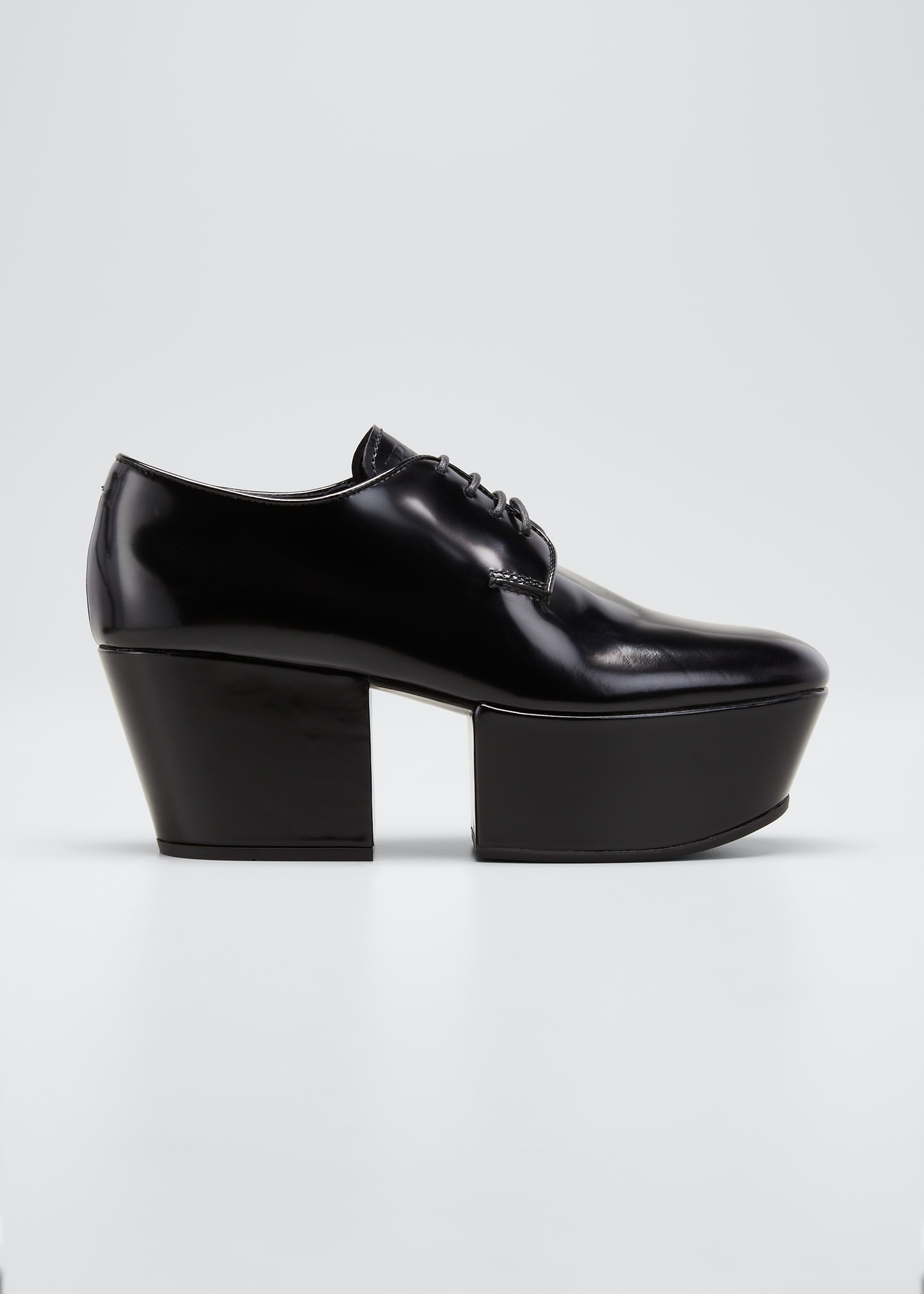 Leather Lace-Up Platform Loafers | Bergdorf Goodman